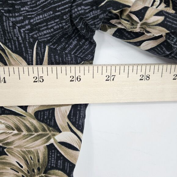 Vintage RJC‎ Shirt Mens 2X Hawaiian Floral Tropical Button Up Short Sleeve Black - Picture 8 of 10